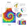 thumbnail image 7 of Colorful Tie Dye Pattern Apron-Garden Aprons for Women with Pockets-Cotton Linen Waterproof Kitchen Cooking Gardening Aprons Adjustable for Kitchen,Cooking,BBQ and Salon 33x27 Inch, 7 of 7