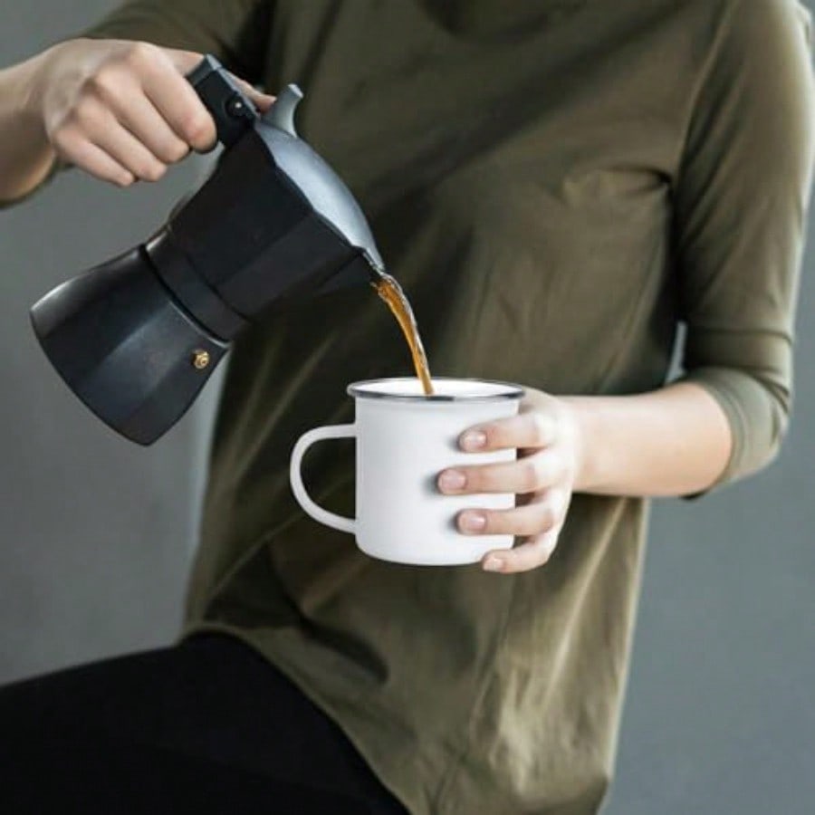 16 Pack Sublimation Blanks Enamel Mug Camping Outdoor Coffee Travel Metal Mug with Sier Rim for Heat Transfer DIY Gift White 12oz