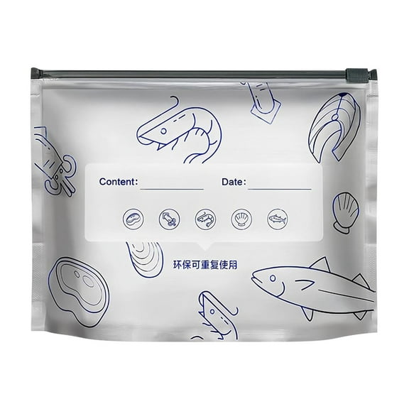 10-Pack Food Grade Aluminum Foil Ziplock Bags, Reusable Freezer Storage Bags for Meat Vegetables Snacks, Airtight Leakproof, Refrigerator Safe, 8x12 Inch