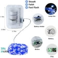 thumbnail image 4 of czcpp-Blue LED Fairy Lights - 8 Pack, Battery Operated Mini String Lights, 7FT 20LED Silver Wire Fairy Lights Mini Firefly Starry String Lights Waterproof Twinkle Lights for Wedding Christmas Decor, 4 of 4
