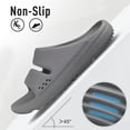 thumbnail image 6 of Litfun Slide Sandals for Women, Thick Sole Non-Slip Slide Slippers with Arch Support, Grey, 6 of 9