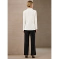 thumbnail image 5 of DARING DIVA Women's Stretchy Knit Blazer Casual Lightweight Jacket XL White, 5 of 6