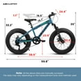 thumbnail image 7 of Ambifirner 20-Inch Fat Tire Mountain Bike – 7-Speed Shimano, Dual Disc Brakes & Front Suspension for Teens & Adults, All-Terrain City Commuter (Blue)​​, 7 of 7