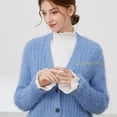 thumbnail image 2 of LoudSung Winter Cotton Fake Collar Detachable Half Shirt Blouse False Sleeves Wrist Cuffs Set Elegant Design for Women Girls, 2 of 8