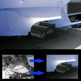thumbnail image 6 of 2.5"Inlet 63mm Double Exhaust Tip Carbon Car Exhaust Pipe Rear Tip 3.5"Outlet(Glossy Blue Roasted), 6 of 7