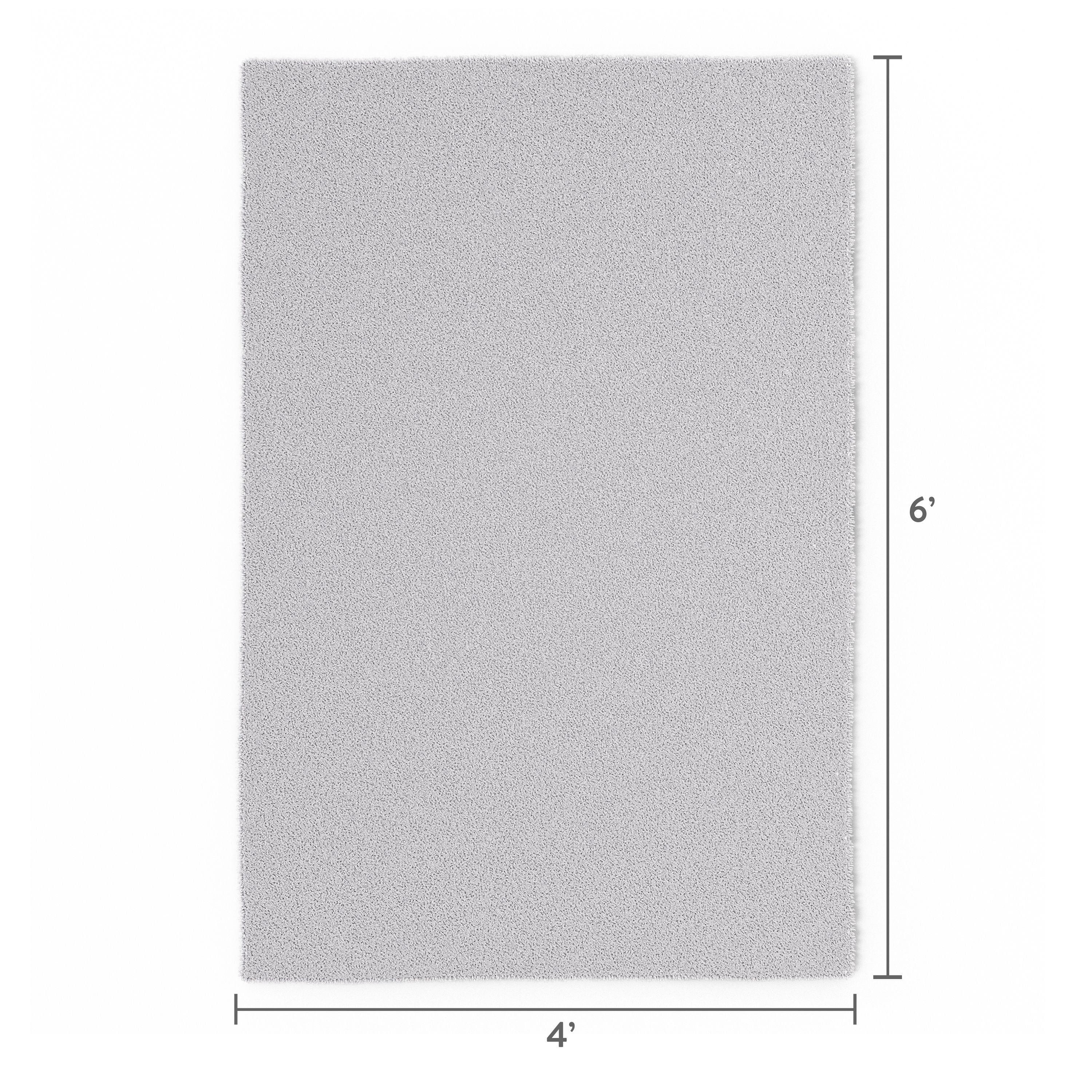 Mainstays Kids Washable Gray Shag Area Rug, 4 ft x 6 ft