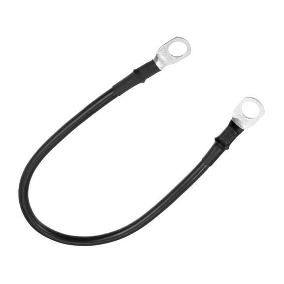 Unique Bargains Copper Battery Inverter Cable 8 AWG Gauge 3/8inch Battery Terminal Cable Universal for Car 1ft Black