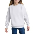thumbnail image 7 of SERTG Girls Cute Bow Print Blouse Long Sleeve Round Neck Shirts Kids Spring Fall Casual Everyday Festival Pullover Top(White,2-3 Years), 7 of 7