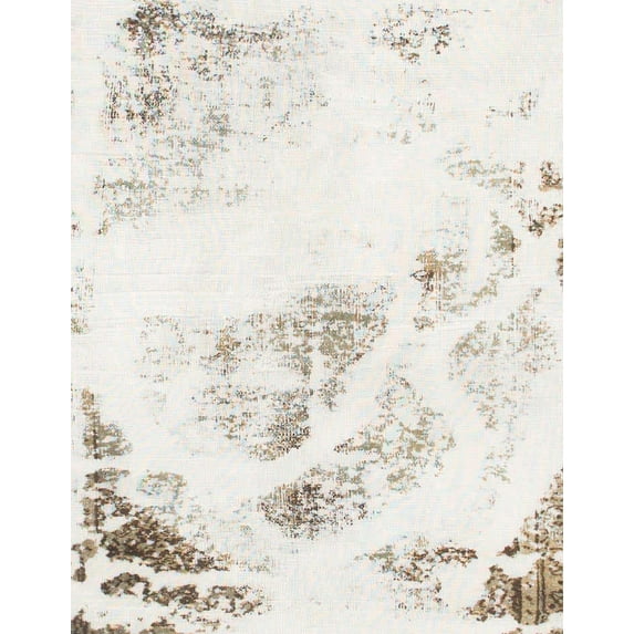 Ahgly Company Indoor Rectangle Abstract Off White Beige Abstract Area Rugs, 8' x 10'
