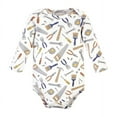 thumbnail image 4 of Hudson Baby Cotton Long-Sleeve Bodysuits, 3- Pack, Newborn- 24 Months, 4 of 5