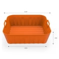 thumbnail image 3 of Freidora de aire de silicona, bandeja para hornear para horno ecológica, reutilizable para el hogar (naranja) Likrtyny Para estrenar, 3 of 7