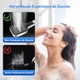 thumbnail image 5 of Pommeau de Douche Économiseur d'Eau, 7 Modes Haute Pression avec Bouton d'Arrêt, Grande Pommeau de Douche (Argent), 5 of 5