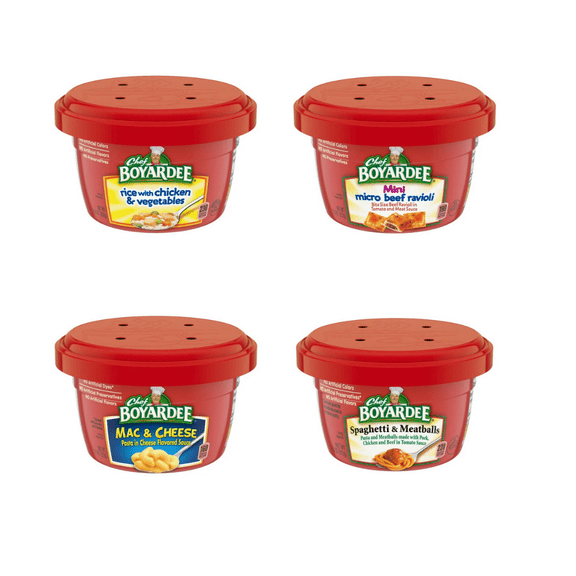 Chef Boyardee 12-Variety Pack Microwaveable Pasta Bowls – 7.5 oz Assorted Italian Dishe