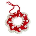 thumbnail image 4 of oshhnii Adjustable Pet Collars, Crochet Bib, Christmas Cat Bandana Collars, Knitting B, 4 of 9