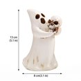 thumbnail image 2 of Halloween Decorations, Ghost Resin Figurines Holding Skeleton and Pumpkin, Spooky Tabletop Centerpiece for Party Home Office Desk Shelf Display Ornament Gift Set of 2, 2 of 6