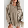 thumbnail image 5 of Eytino Womens Sweatshirt Oversized Casual Crew Neck Loose Corduroy Sweatshirt Pullover Fashion Long Sleeve Comfy Tops, 5 of 9