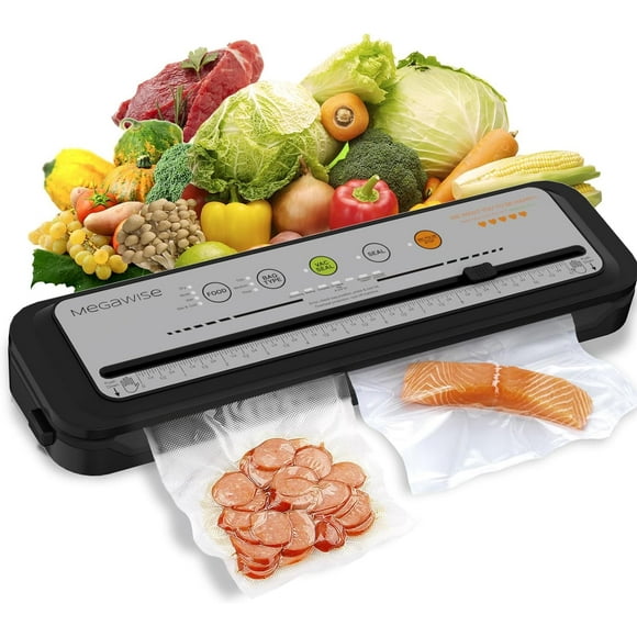 MEGAWISE 2025 Machine de Scellage sous Vide Puissante / Design Compact / Automatique à une Touche / Scelle en 10-20 Secondes / Modes Sec, Humide, Humide et Froid / avec