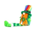 thumbnail image 2 of St.Patrick's Day Leprechaun Toy Muñeco de peluche Hecho a mano Nordic Nisse Holiday Gnome Rainbow Tomte para Irish Saint Paddy's Day Pascua arco iris sombrero pierna larga Inevent HA028191-02, 2 of 7