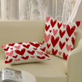 thumbnail image 6 of Valentine Pillow Covers 18x18 Set Of 2 Romantic Red Pink Love Heart Decorative Throw Pillow Covers Valentine''s Day Wedding Mother''s Day Anniversary Linen Cushion Cover Decoration For Couch Sofa, 6 of 6