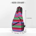 thumbnail image 2 of Lsque Colorful Mexican Stripes Pattern Cross Chest Bag Diagonally – Premium Durable Front Chest Sling with Adjustable Padded Strap, High-Capacity Storage, 2 of 8