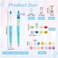 thumbnail image 2 of DIY Personalized Beadable Pen Sets Including ABS Plastic Ball-Point Pen Plastic Beads Glass Ball Pendants Crackle Resin European Beads Mixed Color Pen: 148x12mm 6 colors 3pcs/color 18pcs, 2 of 6