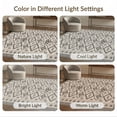 thumbnail image 7 of ODIKA 3'x5' Gray Ivory Geometric Floral Elegance Washable Area Rug Intricate Pattern with Classic Motifs Non-Slip, Flatweave, Easy Care for Hallway, Laundry Room, 7 of 7