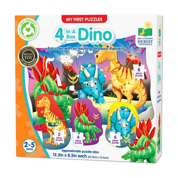 The Learning Journey My First Puzzle Set, 4-in-a-Box, Dino