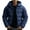Navy, variant on Turilly Mens Winter Warm Jackets Fleece Jackets Men's Solid Color Thick Long Sleeved Detachable Hooded Jacket