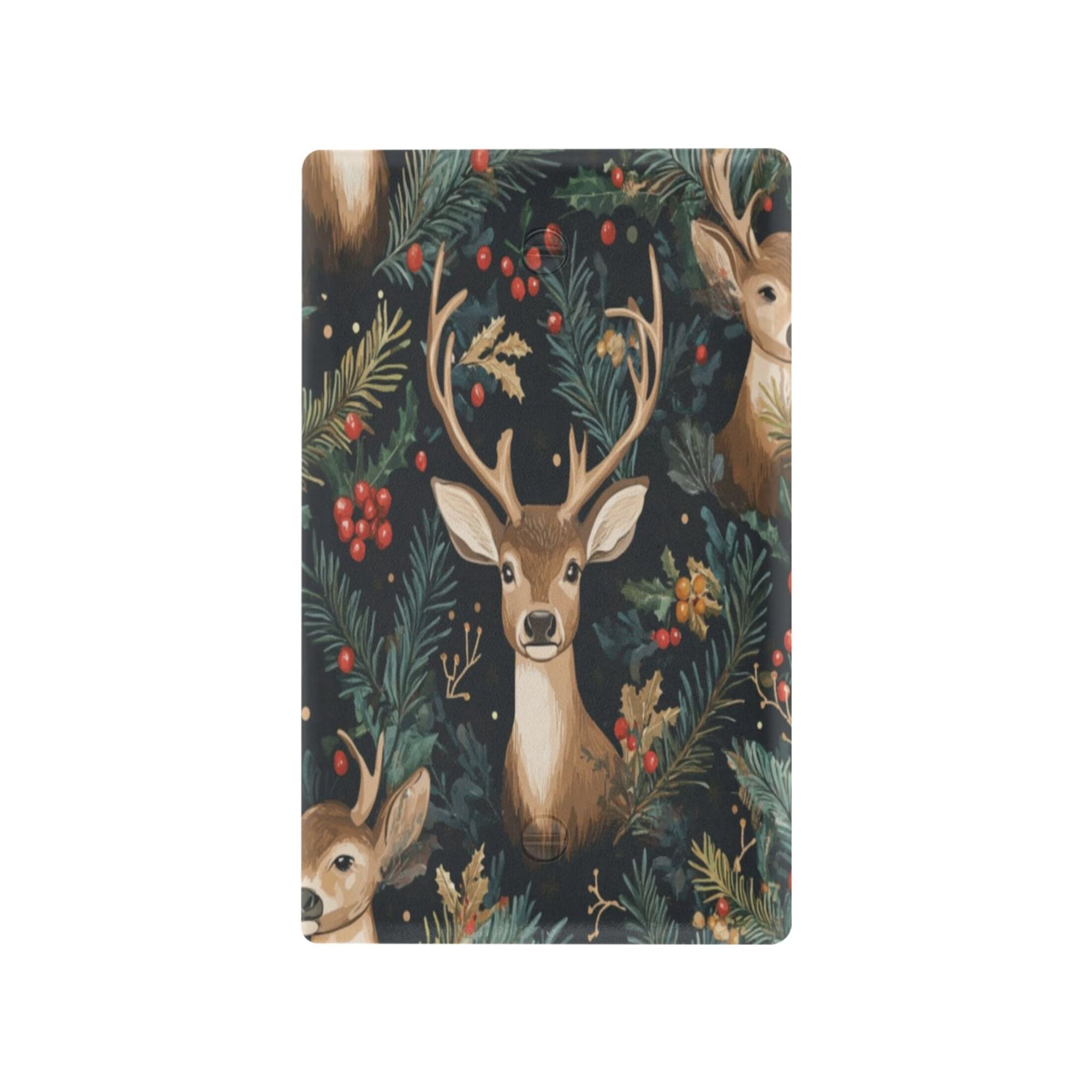Switch Panel Switch Decoration 2.76x4.53x0.28 Inches Unused Outlet Cover Switch Plate Wall Plates Living Room Kitchen Bedroom Study Switches Christmas Gray Deer