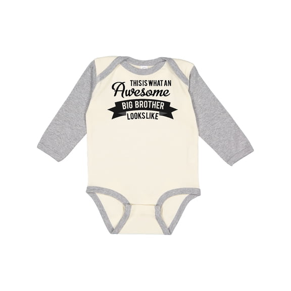 Inktastic This is What an Awesome Big Brother Looks Like Boys Long Sleeve Baby Bodysuit