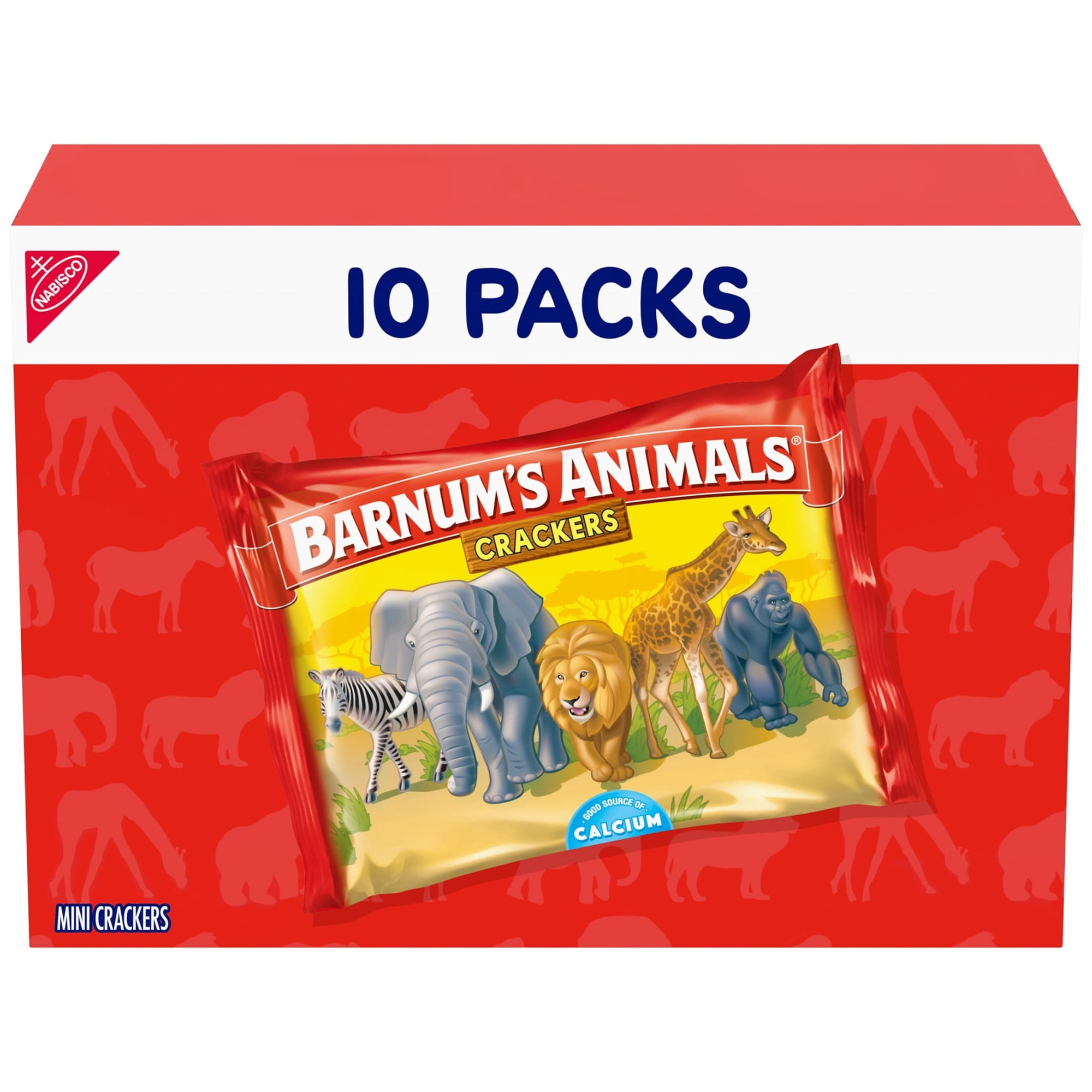 BARNUM'S Original Animal Crackers, Kids Snacks, 10 Snack Packs