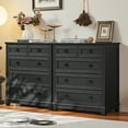 thumbnail image 6 of 5 Drawers Dresser Chests for Bedroom, Vertical Wood Chest of Drawers, Dressers Organizer for Bedroom, Living Room,Hallway, Black, 6 of 6