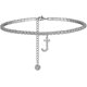 thumbnail image 1 of Initial Ankle Bracelets For Women, White Gold Plated Dainty Tennis Chain Cz Letter Anklets Summer Jewelry Gifts For Women Teen Girls J-silver -, 1 of 5