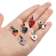 thumbnail image 5 of Dijes pequeños de bandera de 14 países, colgante de bandera de EE. UU., ES, Reino Unido, FR, CA, IT para pulseras DIY, fabricación de collares para accesorios de joyería hechos a mano, 5 of 5