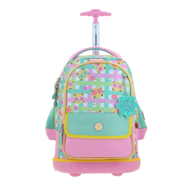 Mochila Grande de Ruedas con Luz Led Happy Girl Wendy