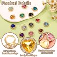 thumbnail image 3 of Uxcell 20 Pcs Rhinestone Heart Charm Crystal Heart Rhinestones Pendants Flat Back Craft Supplies for Jewelry Making Bracelet Necklace Earring Pendant DIY Accessories, Amarillo, 3 of 7