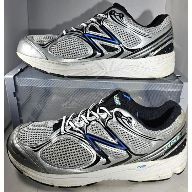 New Balance Men's 840V2 Running Shoes Gray/ Black/ Blue /Size 10