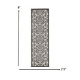 thumbnail image 2 of 2â€™ x 8â€™ Gray and Charcoal Indoor Outdoor Runner Rug, 2 of 6
