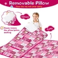 thumbnail image 3 of Pink Plaid Baseball Pattern Toddler Nap Mats for Kids Preschool,Sleeping Mat Bag or Kids,Toddler Sleeping Bag,Toddler Nap Mat or Daycare, 3 of 6