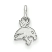 Texas State University Bobcats Boko Mascot Head Pendant in Sterling Silver 10x8mm