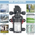 thumbnail image 4 of GETIT RV Water Pump 12V DC 12V 60W 130FT 6L/min High Pressure Water Pump Diaphragm Primer Pump RV Water Pump (Voltage: 12V), 4 of 5