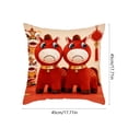 thumbnail image 3 of Uuiauoio Horse Zodiac Pillow Cover Flocked Plush Cute Animal Design Throw Pillow Case for Sofa Bed Living Room Home Decor Year of the Horse Theme, 3 of 6