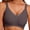 Grey, variant on Womens Wireless Bras V Mesh Comfortable Bralette Supportive Tshirt Bra No Underwire Seamless Push Up