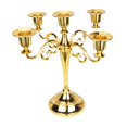 thumbnail image 3 of Candelabro de Pilar Candelabro Candelabro 5 Velas Aleación de Zinc Candelabro de 5 Brazos Centro de Mesa Decoración para Cenas de dorado, 3 of 9