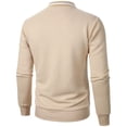 thumbnail image 4 of pstuiky camisa de manga larga para hombre, Chaqueta de manga larga con cuello alto y cremallera de color liso para hombre Tops de talla grande para hombre xxl, 4 of 4