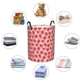 thumbnail image 6 of Daiia Strawberry And Flowers Round Laundry Basket with Handles Thickened Waterproof Circular hamper,Dirty Clothes Storage Basket for Bedroom,Bathroom,College Dorm-Small, 6 of 8