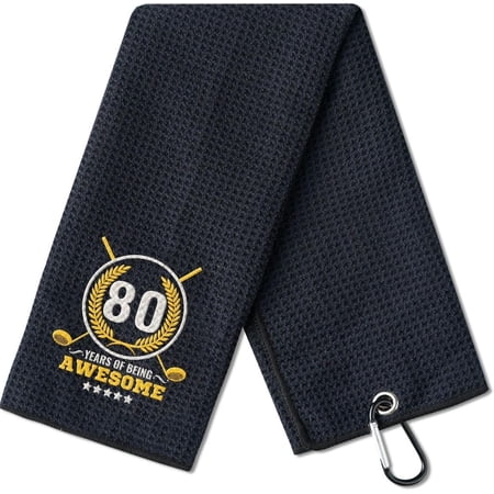 80th Birthday Gifts Golf for Men Golfer Funny Golf Towels for Golf Lovers Husband Perfect for Dad Boss Grandpa for Birthday