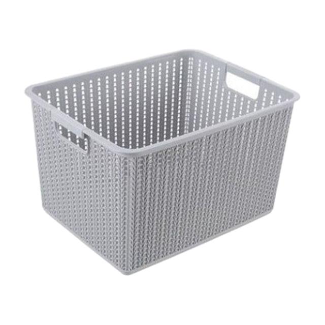 Yuarrent Caja de plástico duradera - Organizador de almacenamiento apilable para habitación o dormitorio Ahorre espacio cuando no esté en la Almacenamiento y organización del hogar gris S