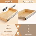 LINGYUAN 4 Set Wooden Pull Out Tray Pull Out Organizer Soft