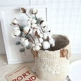 thumbnail image 6 of Pklyzj 2 Bunches 20 Cotton Picks Cotton Stalks Faux Flower Arrangements Wedding Bouquets Home Decoration Wedding Decor Farmhouse Style Artificial Flower Fake Wooden White Dried Flowers, 6 of 7